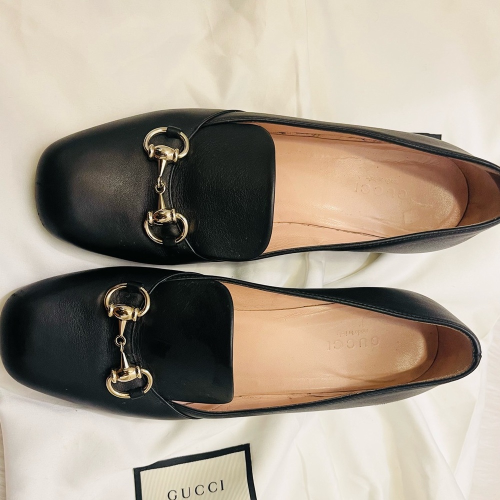 Used - Gucci Horsebit loafer style heels (size 7)
